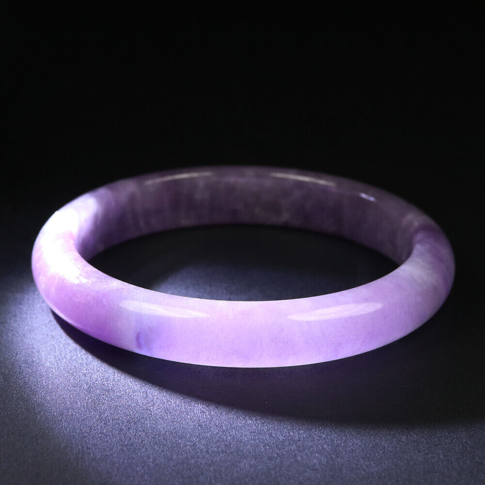 VINTAGE Small Jadeite Deep Lavender Jade Bangle Size 56 mm M719 - JazzyJewelbyAmina