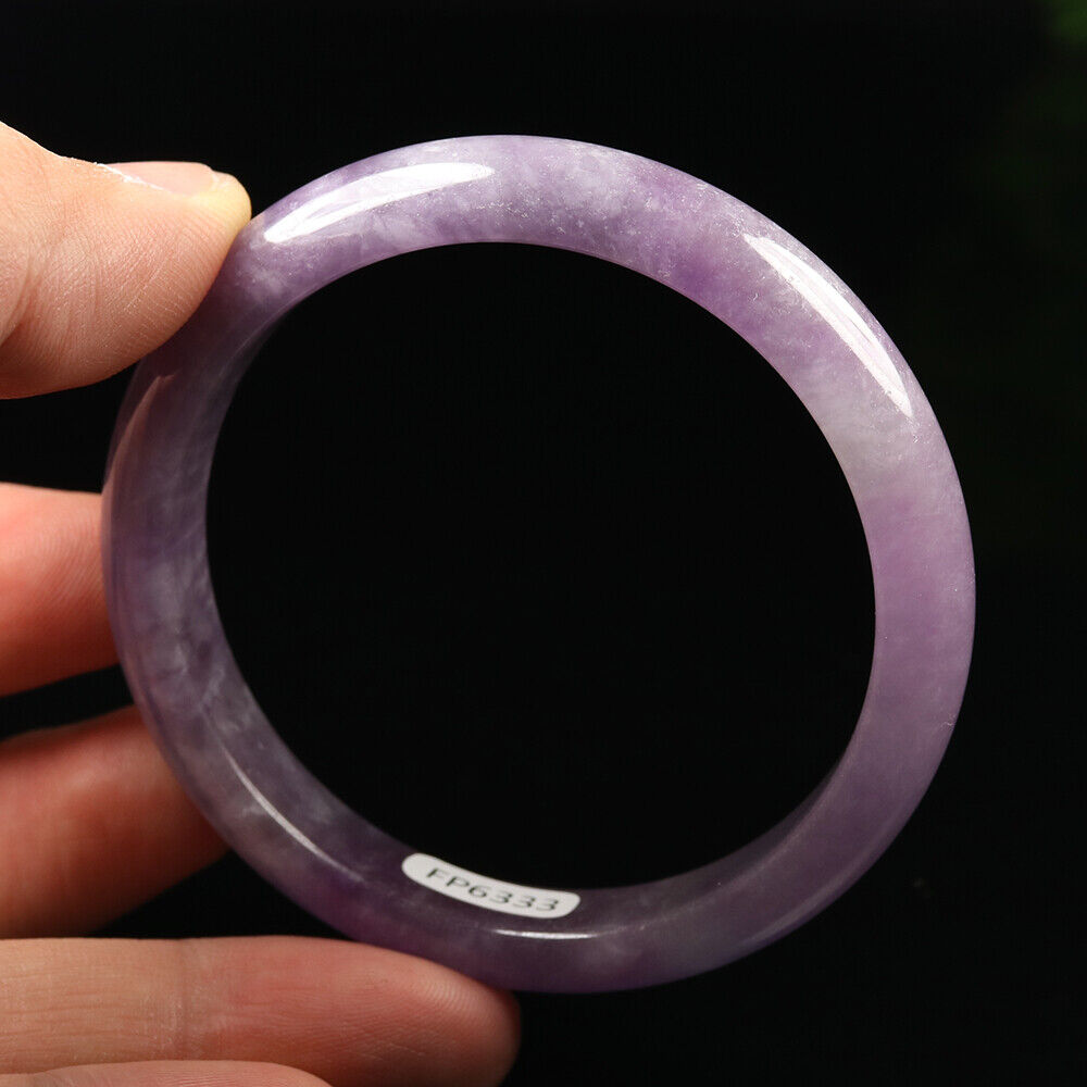 VINTAGE Small Jadeite Deep Lavender Jade Bangle Size 56 mm M719 - JazzyJewelbyAmina