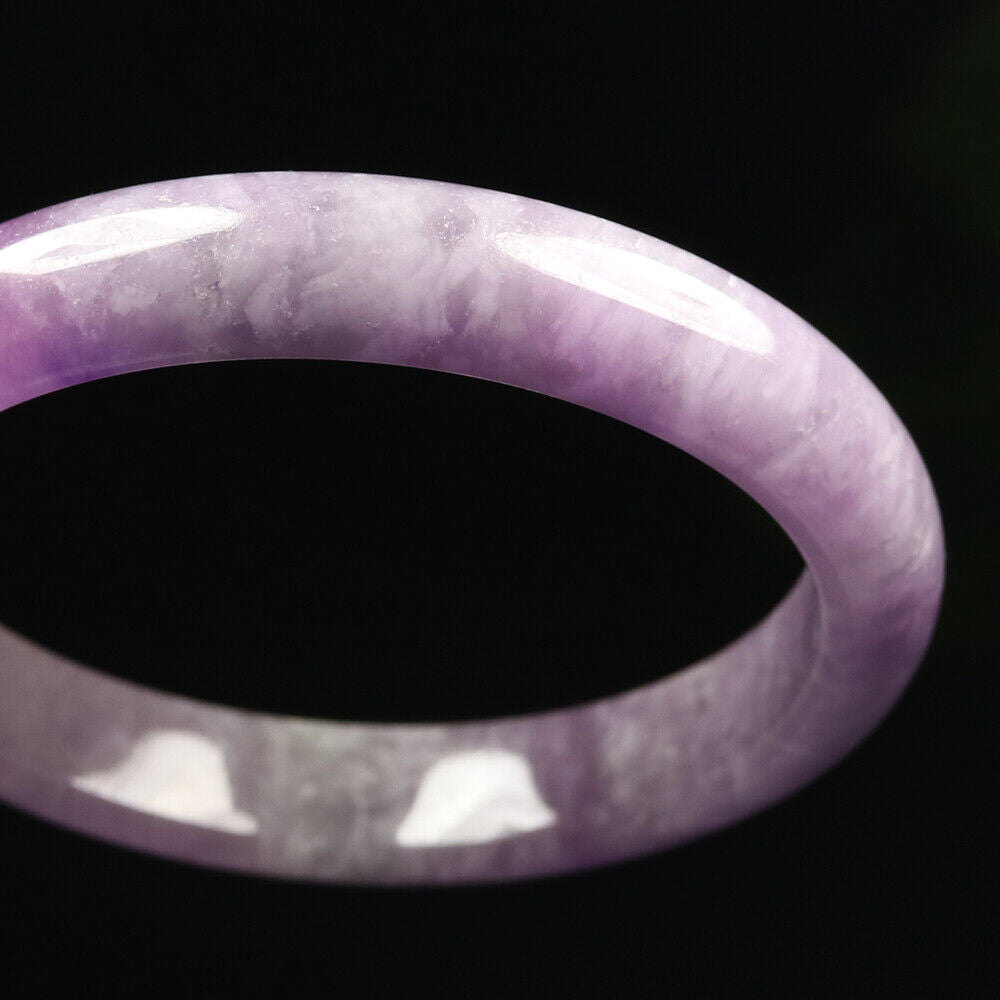 VINTAGE Small Jadeite Deep Lavender Jade Bangle Size 56 mm M719 - JazzyJewelbyAmina
