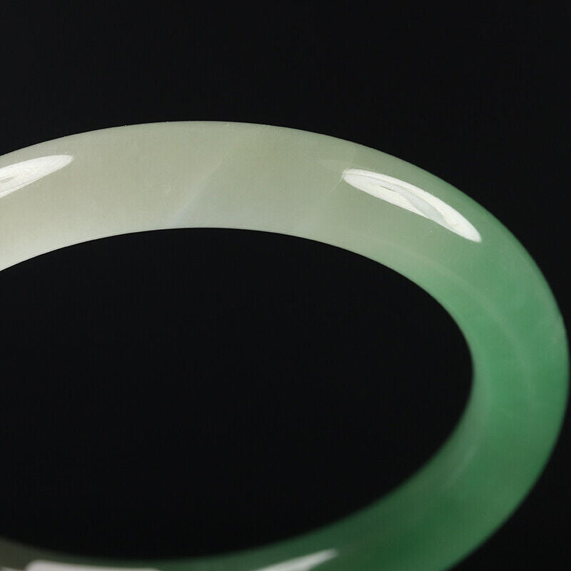 VINTAGE Small Jadeite Green Jade Bangle Ombre Size 56 mm Round Princess Cut - A29 - JazzyJewelbyAmina