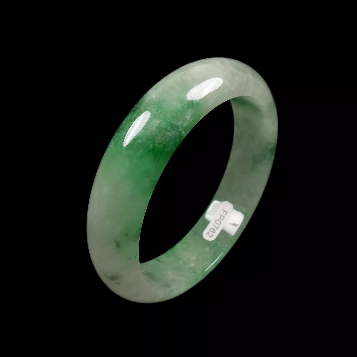 VINTAGE Medium Jadeite Green Jade Bangle Size 58mm Unique Shades of Green! Y577 - JazzyJewelbyAmina