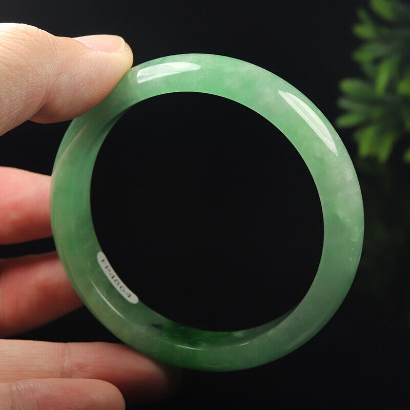 VINTAGE Medium Jadeite Green Jade Bangle Size 59mm D781 - JazzyJewelbyAmina
