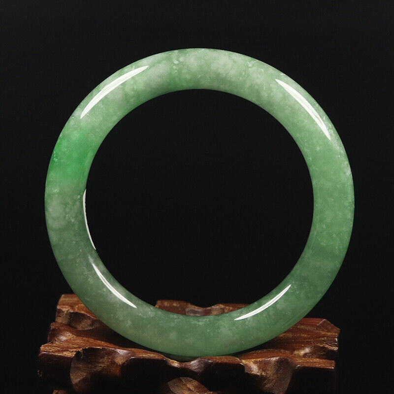 VINTAGE Small Jadeite Green Jade Bangle from Burma Round Princess Cut Size 55mm J843 - JazzyJewelbyAmina