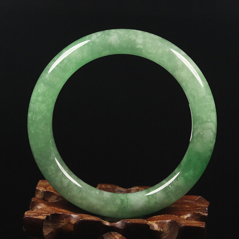 VINTAGE Small Jadeite Green Jade Bangle from Burma Round Princess Cut Size 55mm J843 - JazzyJewelbyAmina