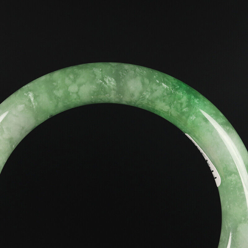 VINTAGE Small Jadeite Green Jade Bangle from Burma Round Princess Cut Size 55mm J843 - JazzyJewelbyAmina