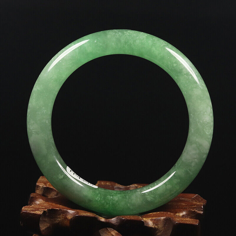 VINTAGE Small Jadeite Green Jade Bangle from Burma Round Princess Cut Size 55mm J843 - JazzyJewelbyAmina