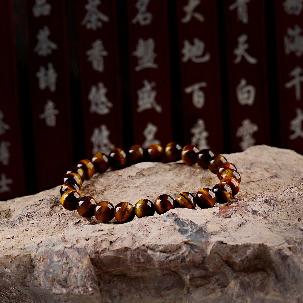 Handmade Tiger's Eye Mala Stretch Bracelet for Men/Women - Sacral Chakra - JazzyJewelbyAmina