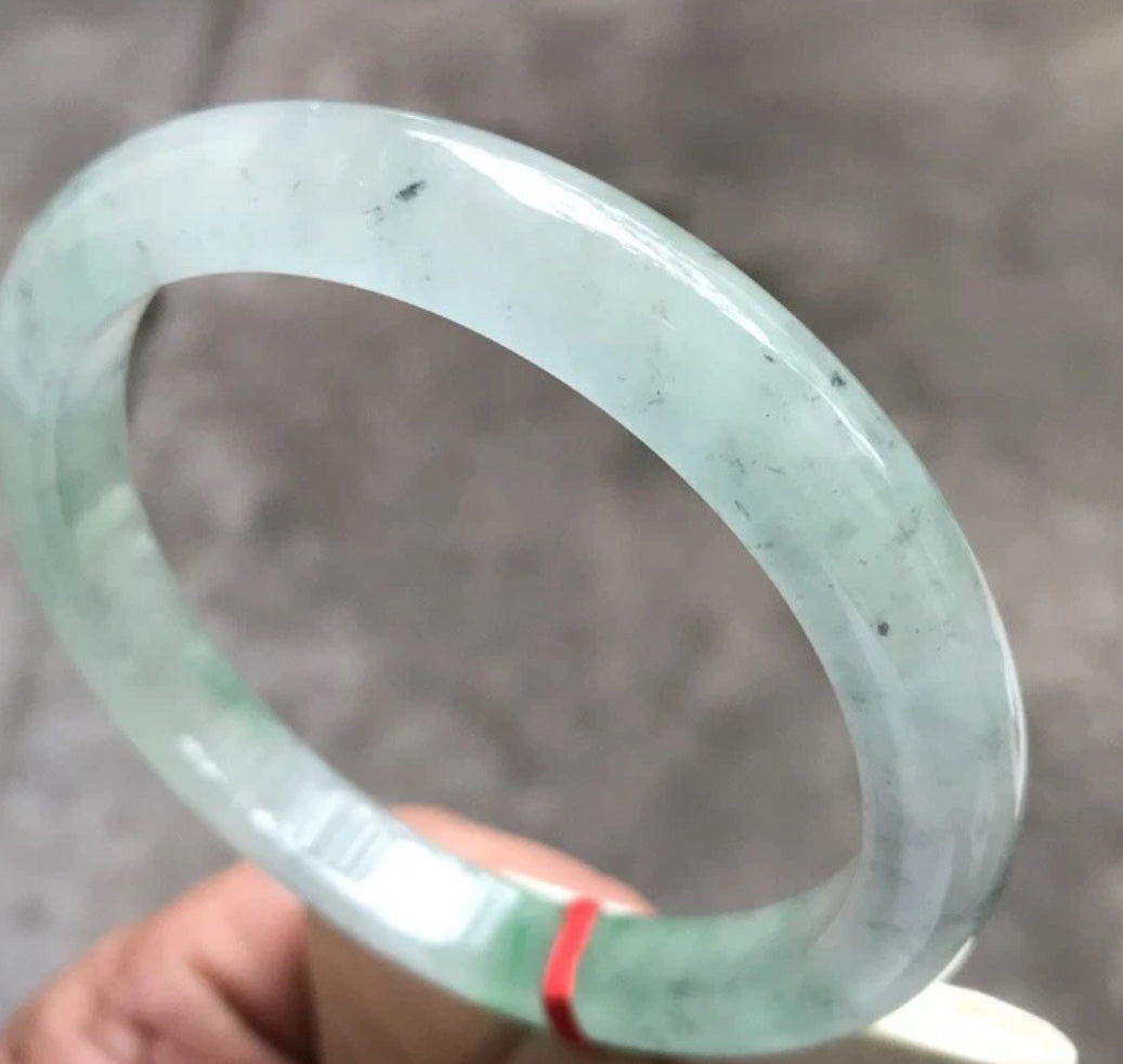 VINTAGE XXL Jadeite Green Icy Jade Bangle Size 66.4 mm U158 Fine Unique Piece