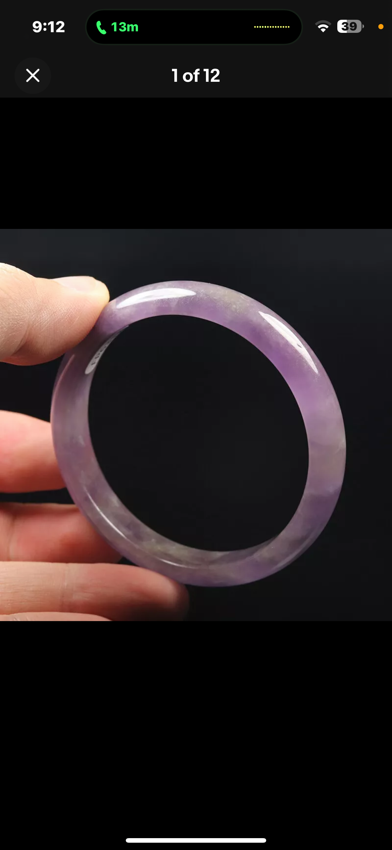 VINTAGE Small Jade Lavender Bangle Size 56mm O687 - JazzyJewelbyAmina 
