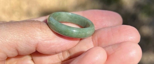 VINTAGE Green Jade Ring Size Multiple Sizes from 6.5 - 10.5 - JazzyJewelbyAmina 