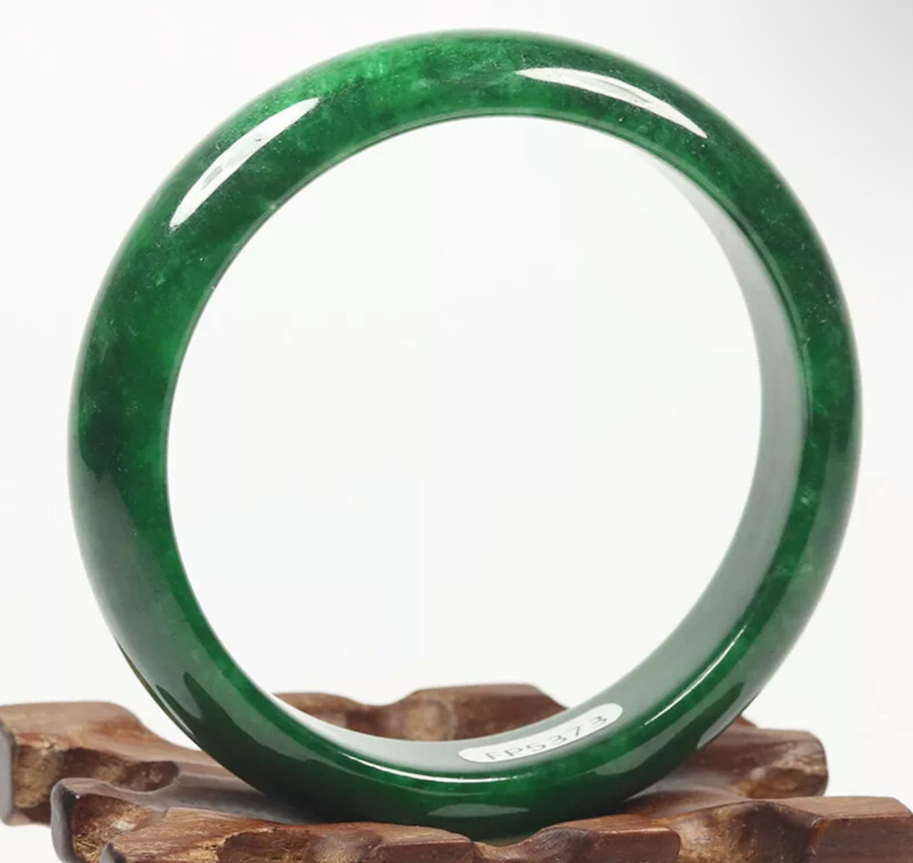 VINTAGE Small Jadeite Dark Green Jade Bangle Size 56mm L799 - JazzyJewelbyAmina 