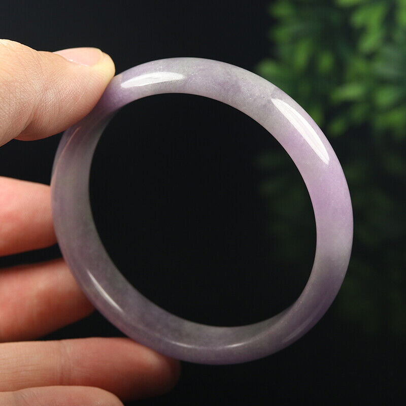 VINTAGE Medium Jadeite Lavender Jade Bangle Size 58mm D326 - JazzyJewelbyAmina 