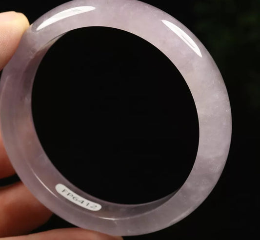 VINTAGE Small Jadeite Lavender Icy Jade Bangle Size 55mm S877 - JazzyJewelbyAmina 