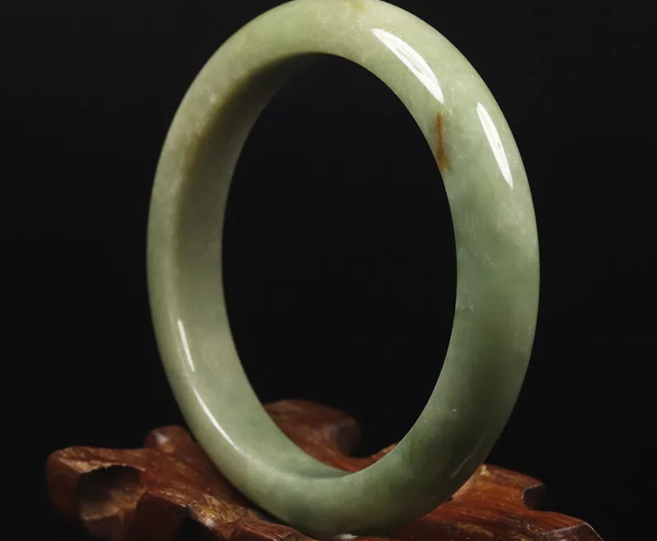 VINTAGE Small Jadeite Green Jade Bangle Certified Size 56mm N049 - JazzyJewelbyAmina 