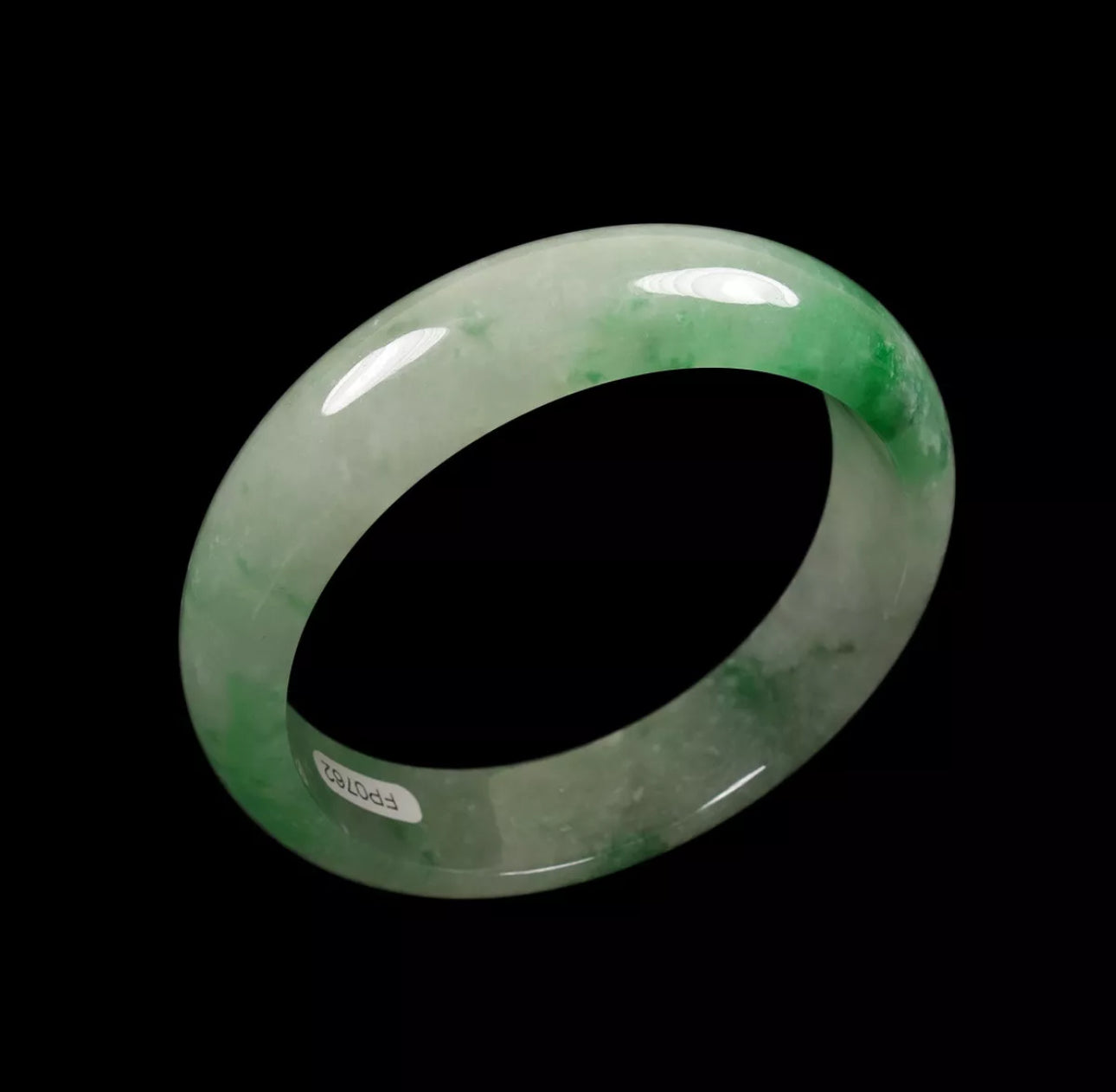 VINTAGE Medium Jadeite Green Jade Bangle Size 58mm Y577 - JazzyJewelbyAmina 