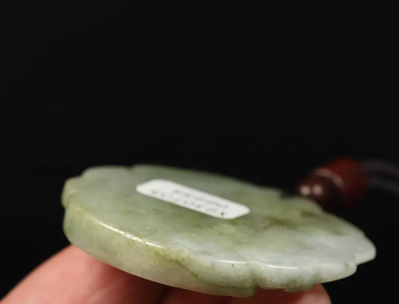 VINTAGE ICY Green Jade Double Fish Pendant Certified Feng Shui Healing Pendant