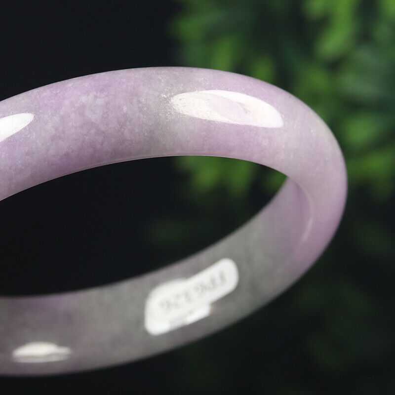 VINTAGE Medium Jadeite Lavender Jade Bangle Size 58mm D326 - JazzyJewelbyAmina 