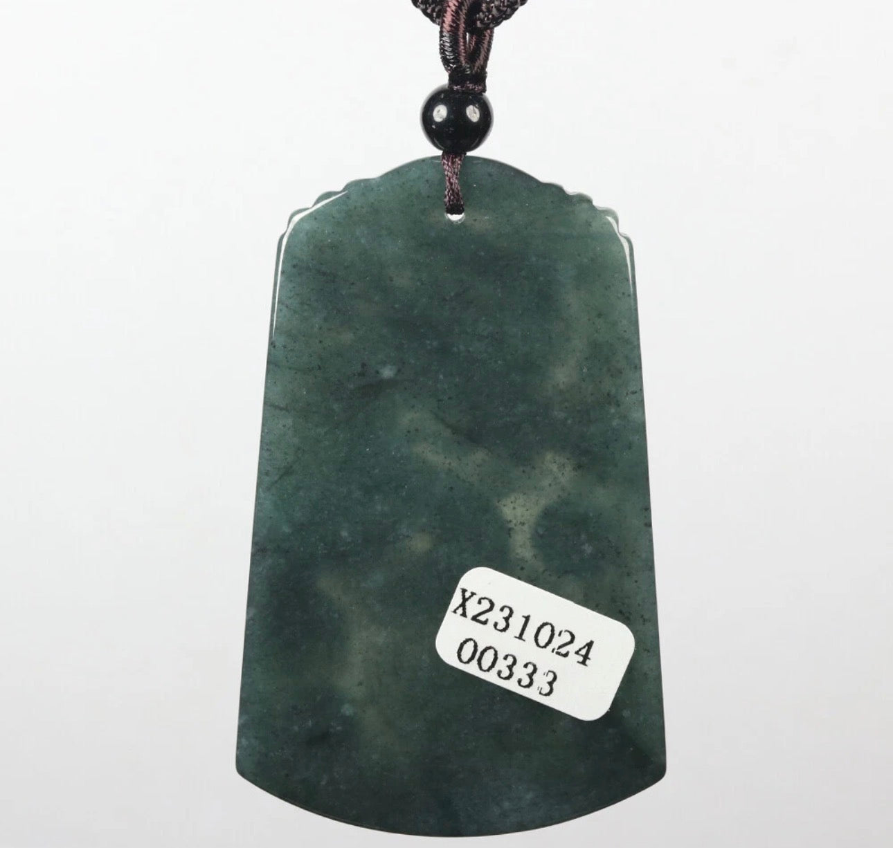 VINTAGE Oil Green Icy Jade Handcarved Dragon Pendant U719