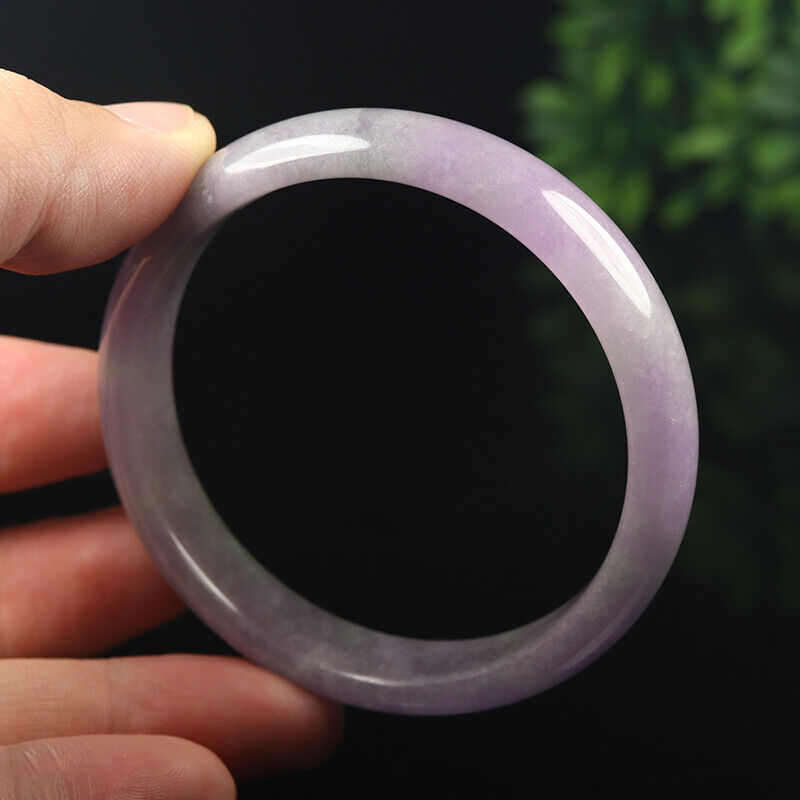 VINTAGE Medium Jadeite Lavender Jade Bangle Size 58mm D326 - JazzyJewelbyAmina 