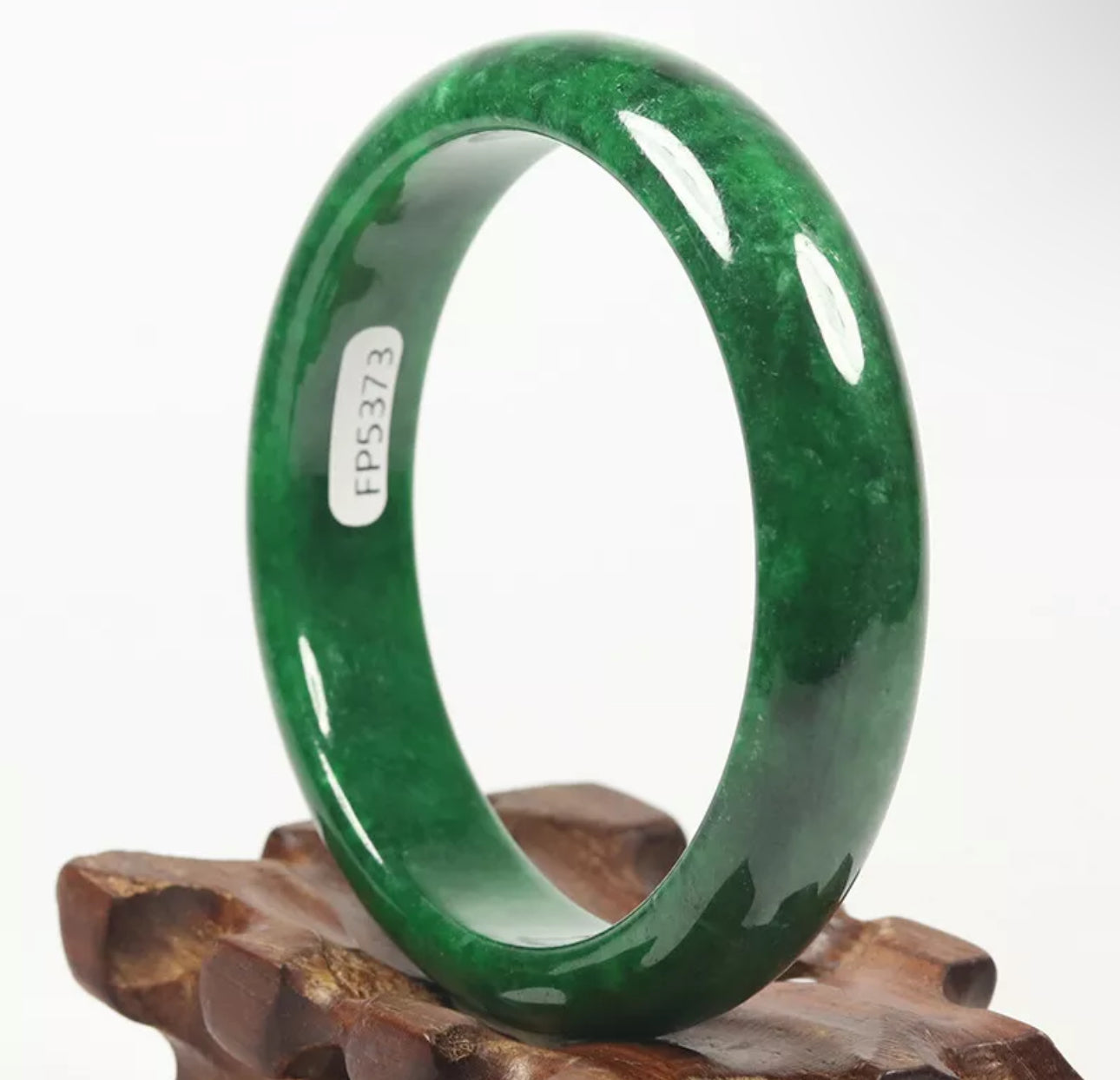 VINTAGE Small Jadeite Dark Green Jade Bangle Size 56mm L799 - JazzyJewelbyAmina 