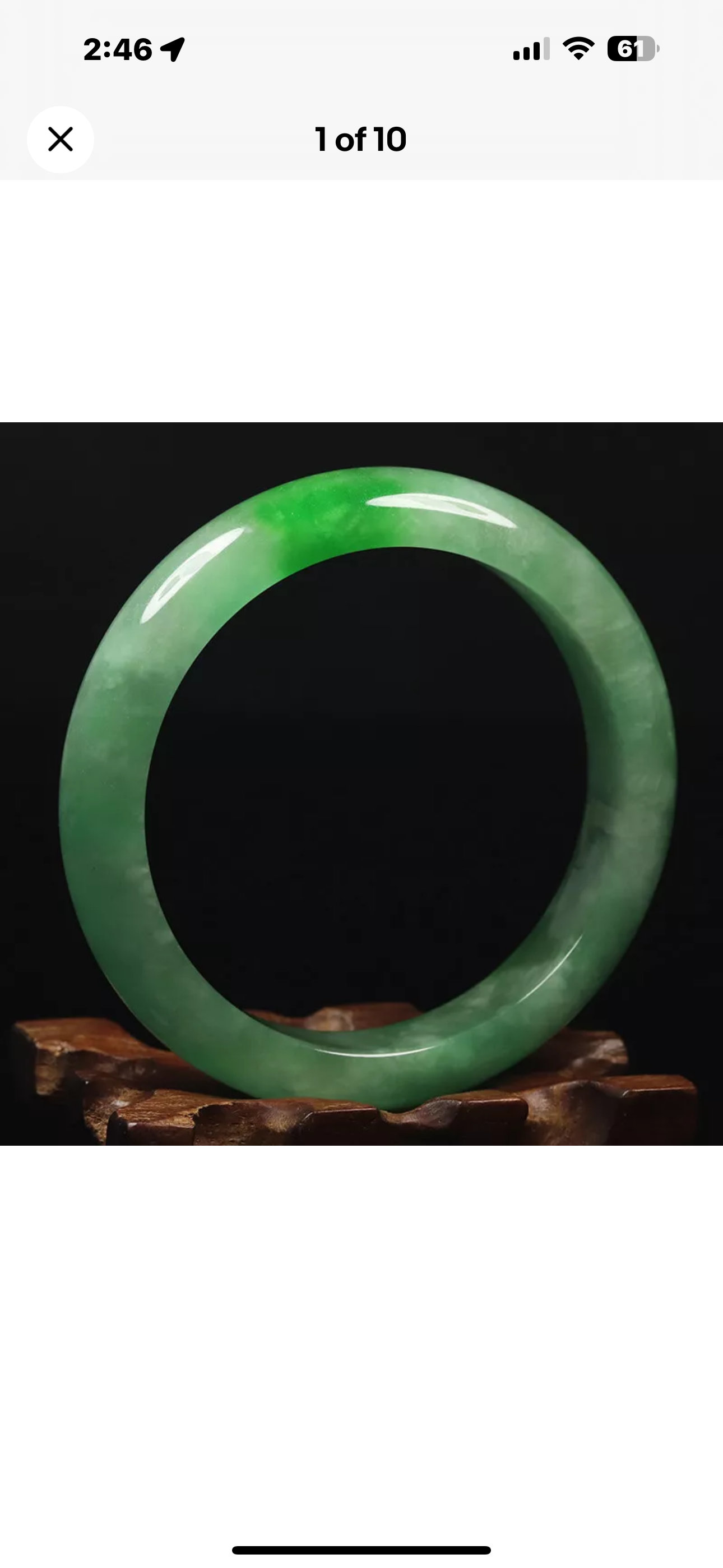 VINTAGE Medium Jadeite Green Jade Bangle Size 59mm O629 - Pop Green! - JazzyJewelbyAmina 