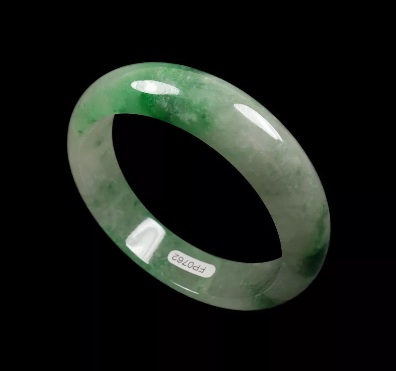 VINTAGE Medium Jadeite Green Jade Bangle Size 58mm Y577 - JazzyJewelbyAmina 