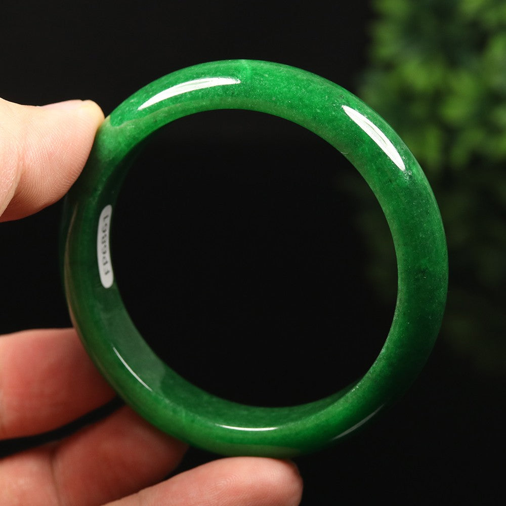 VINTAGE Small Jadeite Green Jade Bangle Size 55mm D775 - JazzyJewelbyAmina 