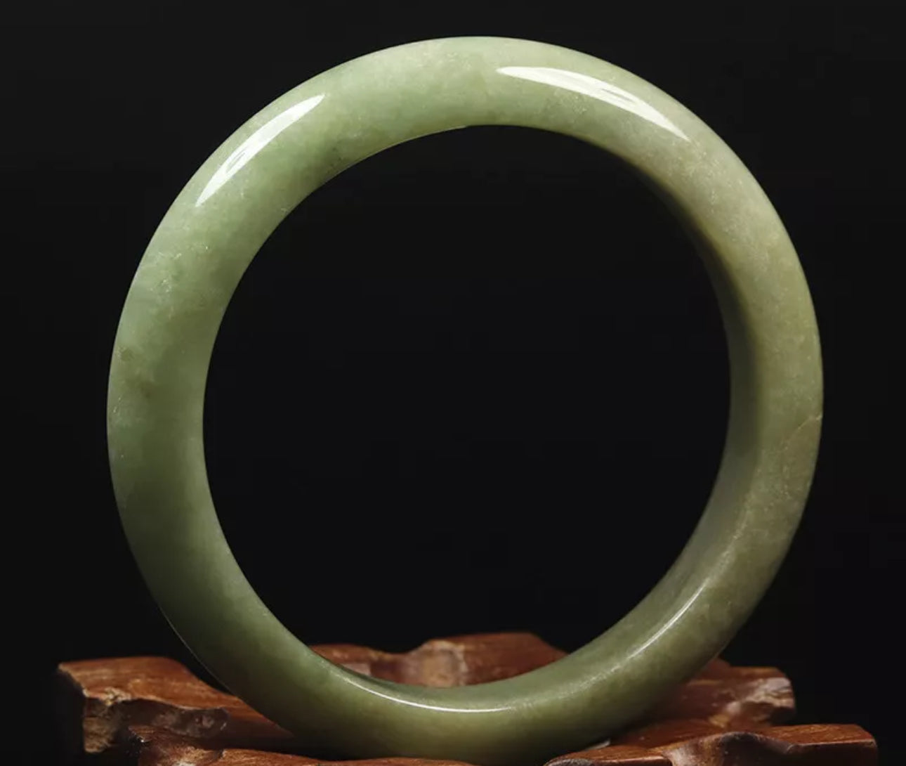 VINTAGE Small Jadeite Green Jade Bangle Certified Size 56mm N049 - JazzyJewelbyAmina 