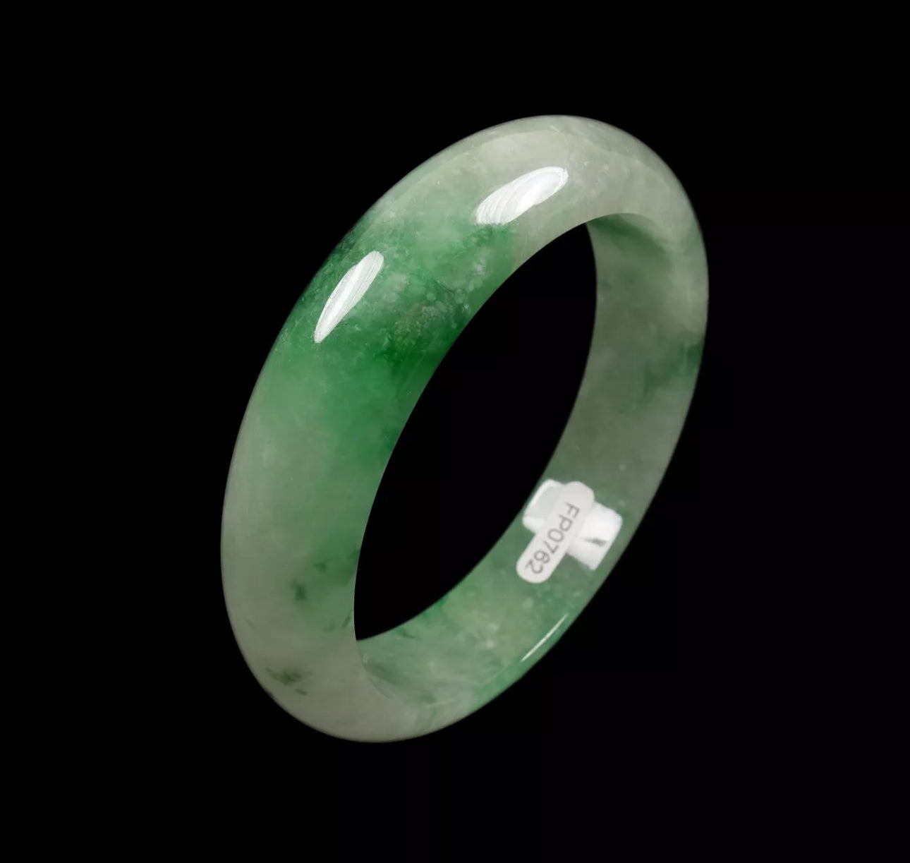 VINTAGE Medium Jadeite Green Jade Bangle Size 58mm Y577 - JazzyJewelbyAmina 