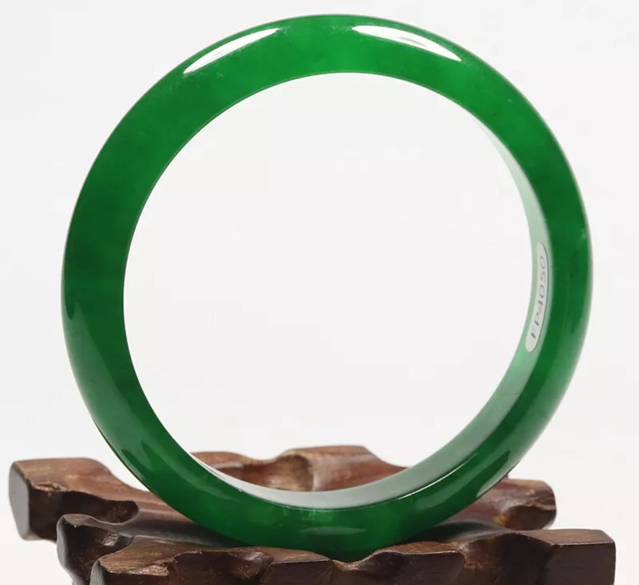 VINTAGE Medium Jadeite Green Jade Bangle Size 58mm O153 - JazzyJewelbyAmina 