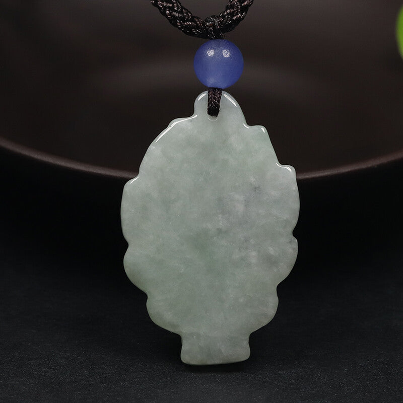 Jade 9-tail Fox Pendant Handcarved Certified U449
