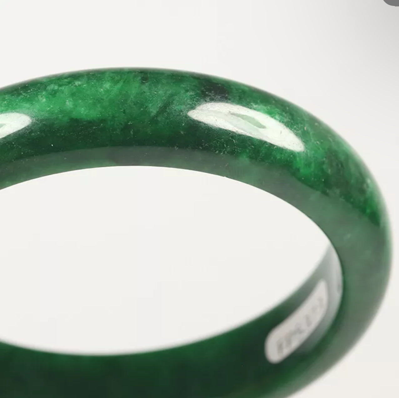 VINTAGE Small Jadeite Dark Green Jade Bangle Size 56mm L799 - JazzyJewelbyAmina 