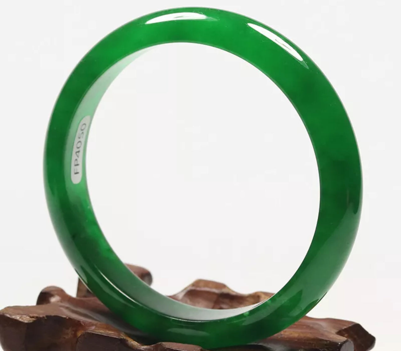 VINTAGE Medium Jadeite Green Jade Bangle Size 58mm O153 - JazzyJewelbyAmina 