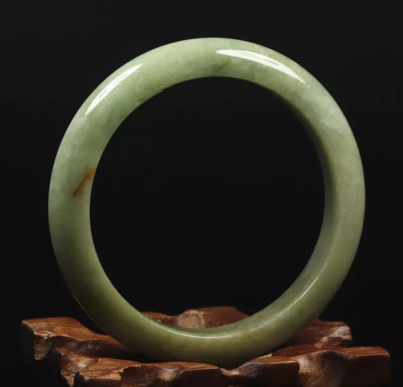 VINTAGE Small Jadeite Green Jade Bangle Certified Size 56mm N049 - JazzyJewelbyAmina 