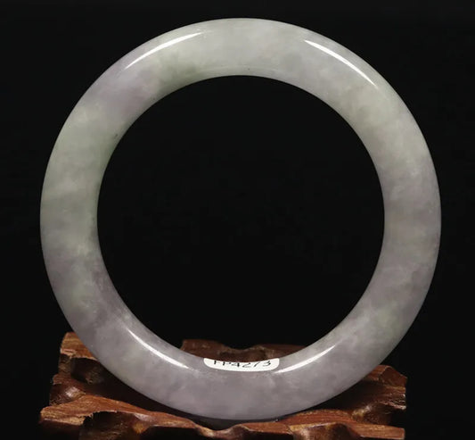 VINTAGE Small Jadeite Pale Green Jade, White Lavender, Round Princess Chunky Cut Size 56mm Y599 - JazzyJewelbyAmina 