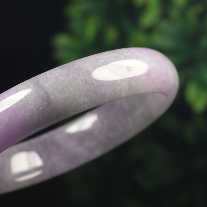 VINTAGE Medium Jadeite Lavender Jade Bangle Size 58mm D326 - JazzyJewelbyAmina 