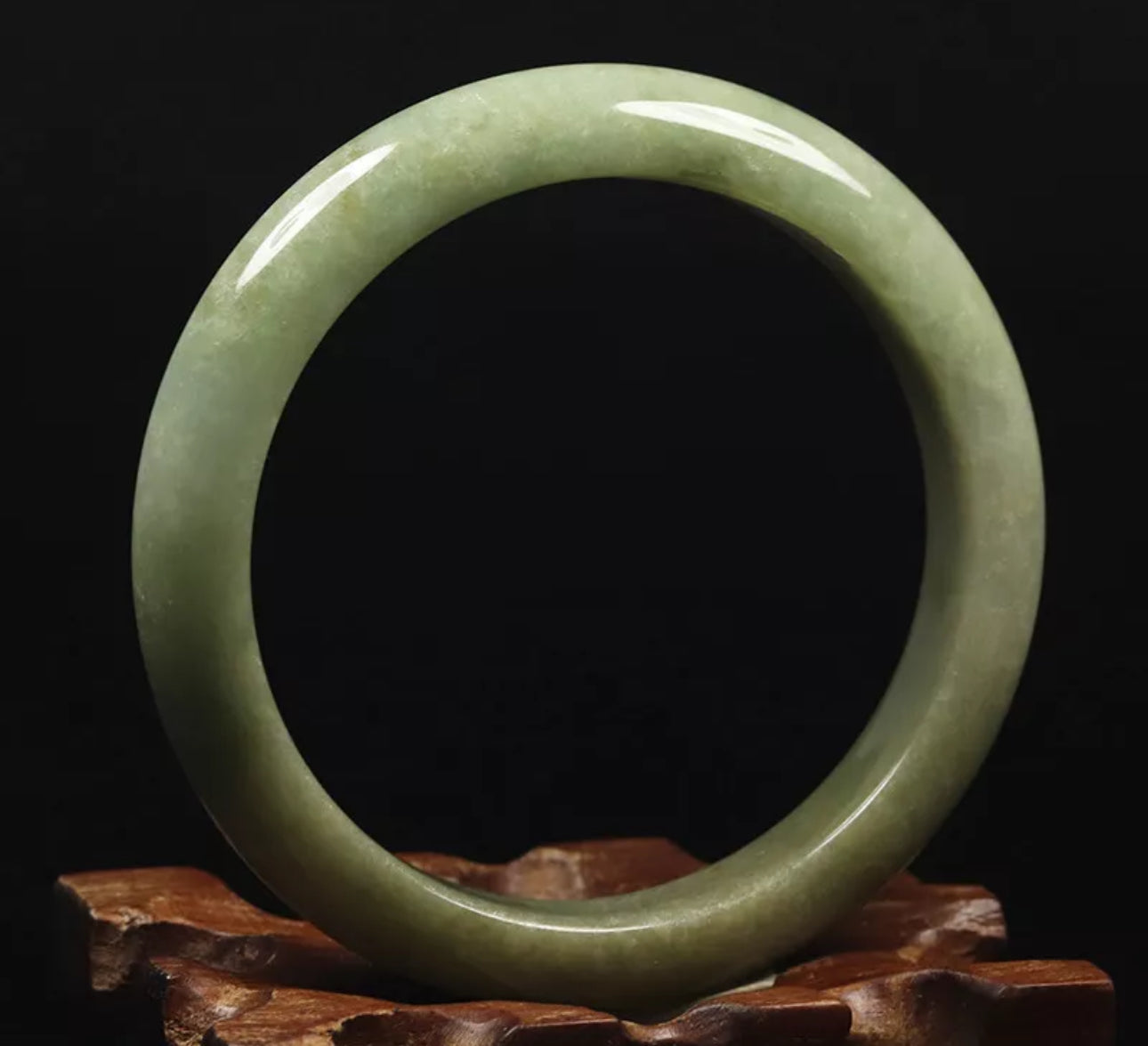 VINTAGE Small Jadeite Green Jade Bangle Certified Size 56mm N049 - JazzyJewelbyAmina 