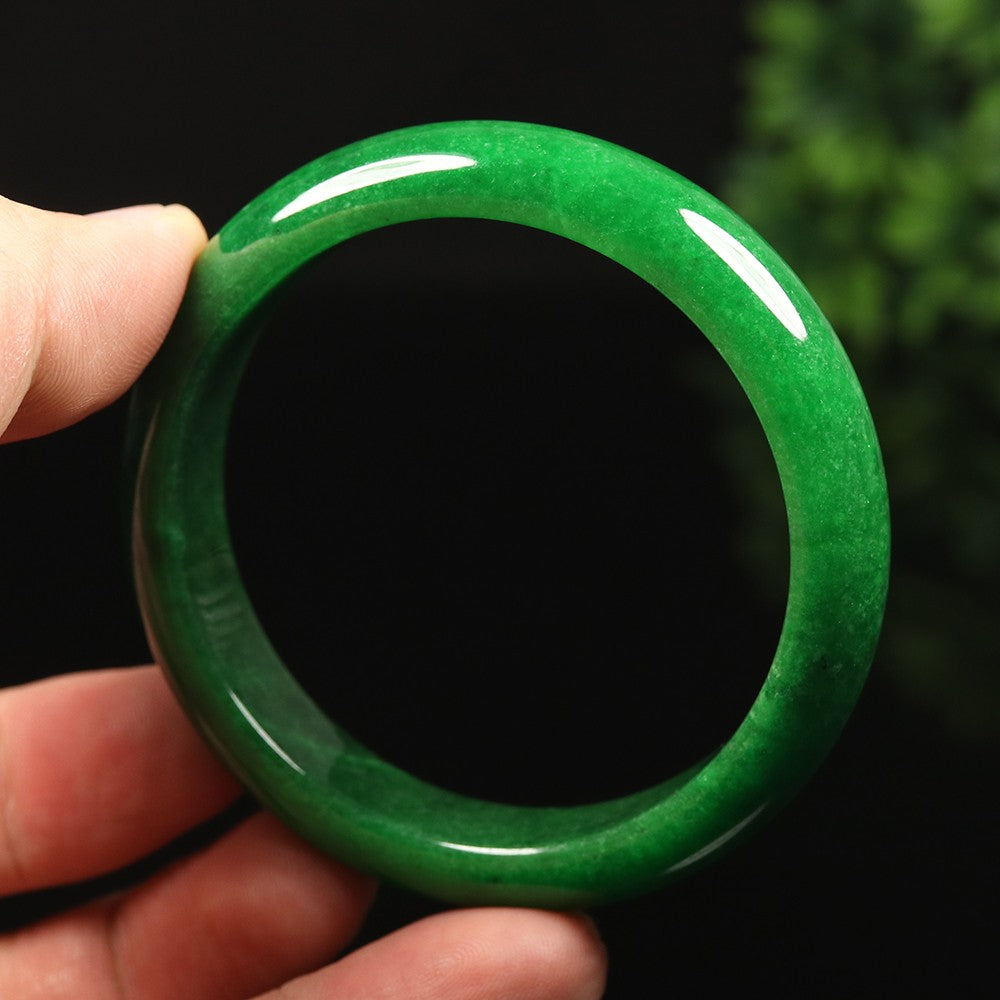 VINTAGE Small Jadeite Green Jade Bangle Size 55mm D775 - JazzyJewelbyAmina 
