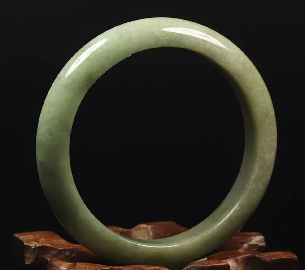 VINTAGE Small Jadeite Green Jade Bangle Certified Size 56mm N049 - JazzyJewelbyAmina 
