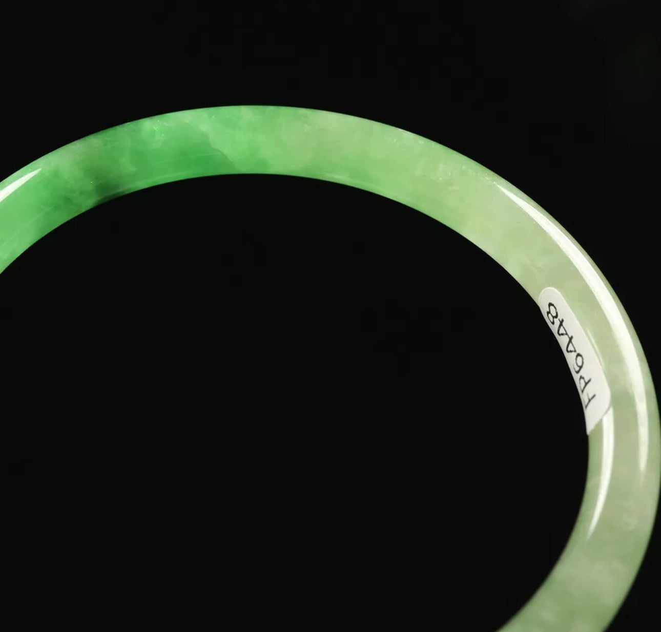VINTAGE Small Jadeite Icy Green Jade Bangle Size 5m Y448 Round Princess Thin Cut! - JazzyJewelbyAmina 