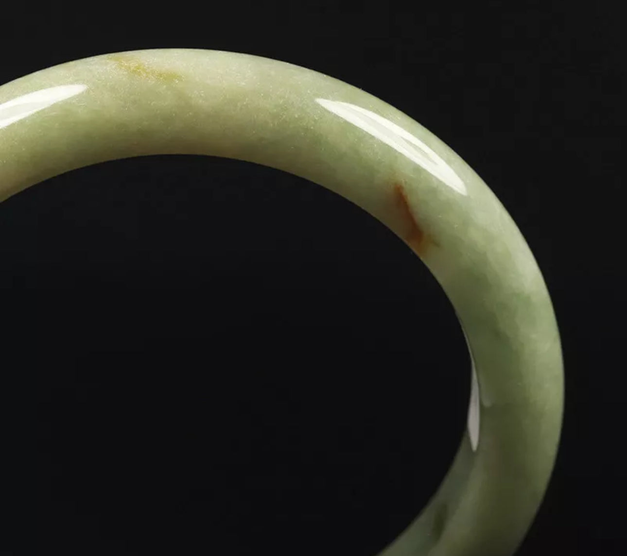 VINTAGE Small Jadeite Green Jade Bangle Certified Size 56mm N049 - JazzyJewelbyAmina 