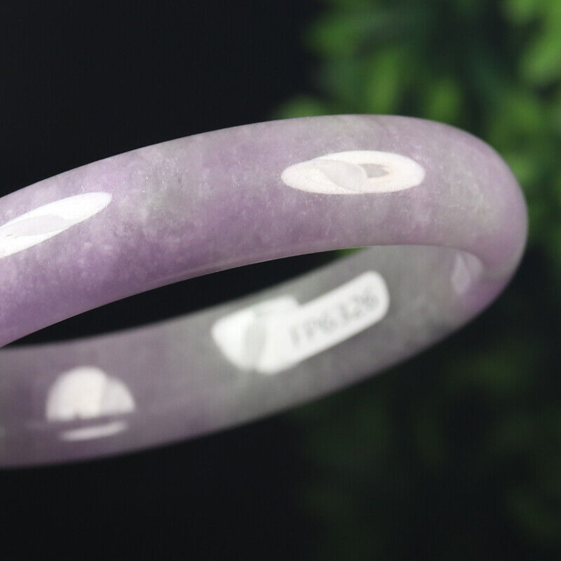VINTAGE Medium Jadeite Lavender Jade Bangle Size 58mm D326 - JazzyJewelbyAmina 