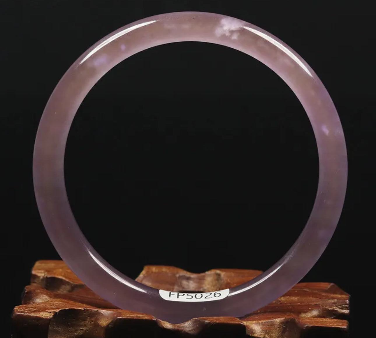VINTAGE XS Jadeite Lavender Jade Bangle - Round Princess Thin Cut Size 54mm Y105 - JazzyJewelbyAmina 