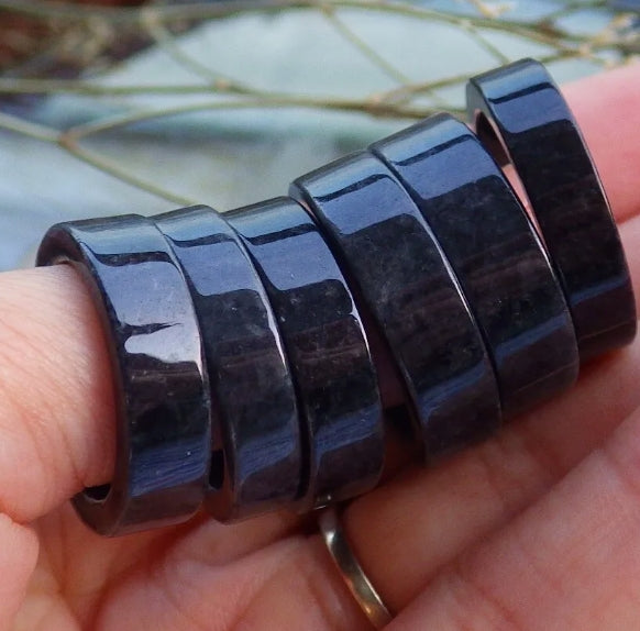 VINTAGE Jadeite Black Jade Ring 100% All Natural Certified Square Cut - JazzyJewelbyAmina 