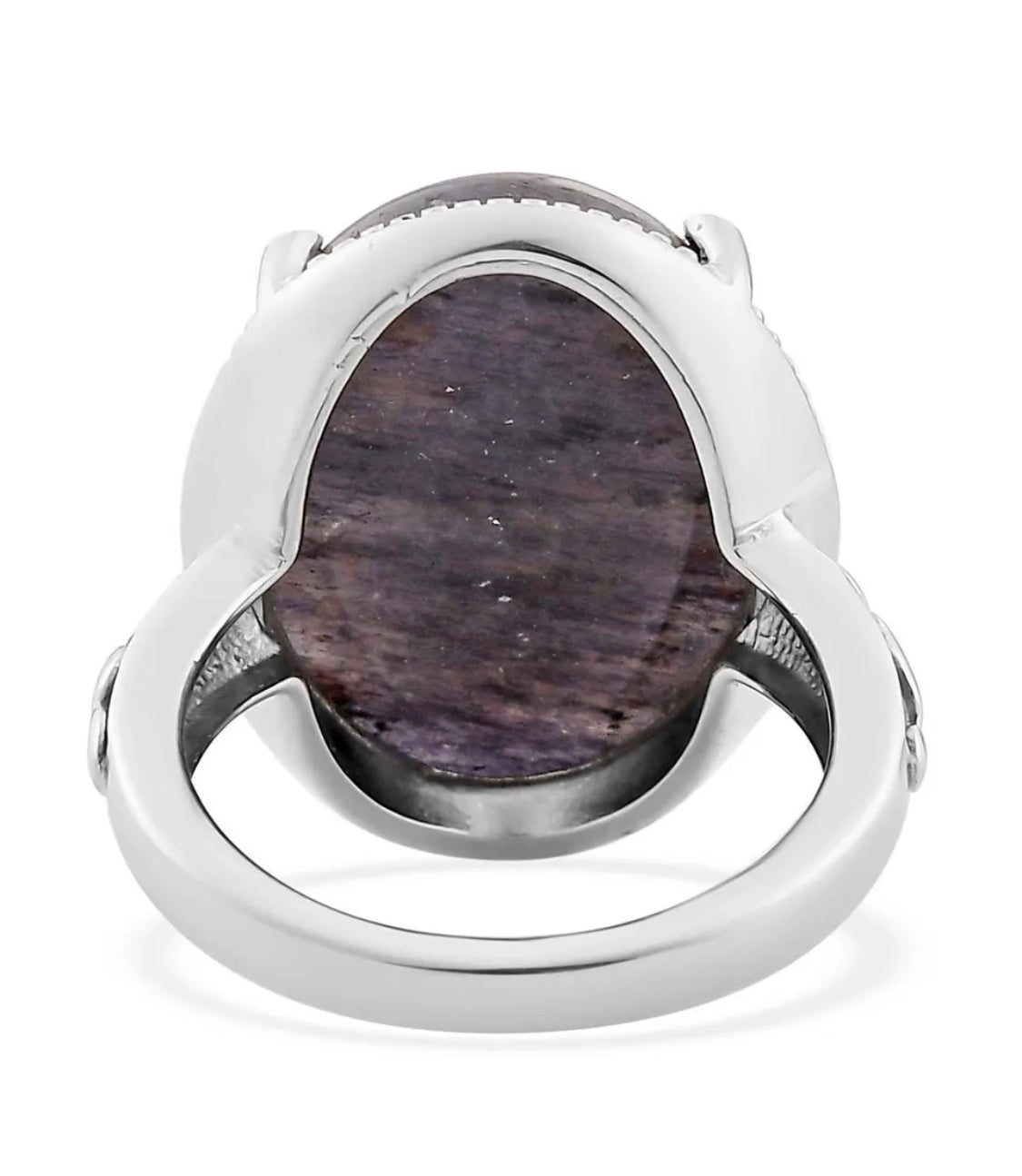 Stainless Steel Natural Blue Aventurine Solitaire Ring Jewelry Size 7 Ct 13.7 - JazzyJewelbyAmina 