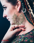 Boho Gold Brass Geometric Triangle Earrings - JazzyJewelbyAmina 