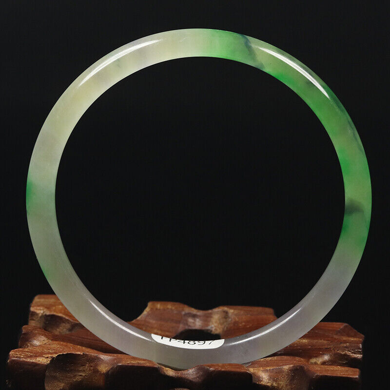 VINTAAGE Medium Jadeite Green/Lavender Jade Bangle Size 58mm Round Princess Thin Bangle F847 - JazzyJewelbyAmina 
