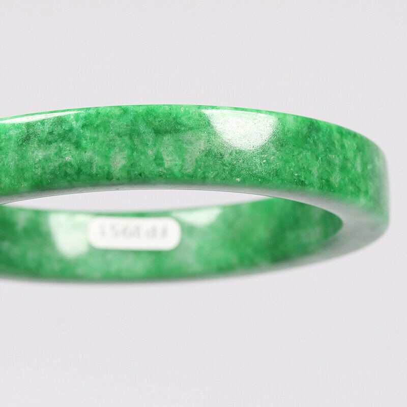 VINTAGE Large Jadeite Green Jade Bangle Size 63mm M955 - JazzyJewelbyAmina 
