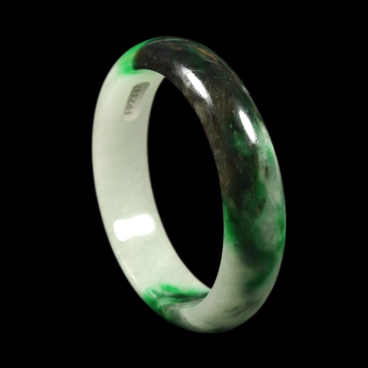 VINTAGE Medium Jadeite Green Jade Bange from Burma Size 59mm M727 - JazzyJewelbyAmina 