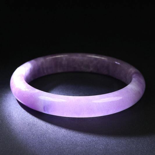 VINTAGE Small Jadeite Deep Lavender Jade Bangle Size 56 mm M719 - JazzyJewelbyAmina 